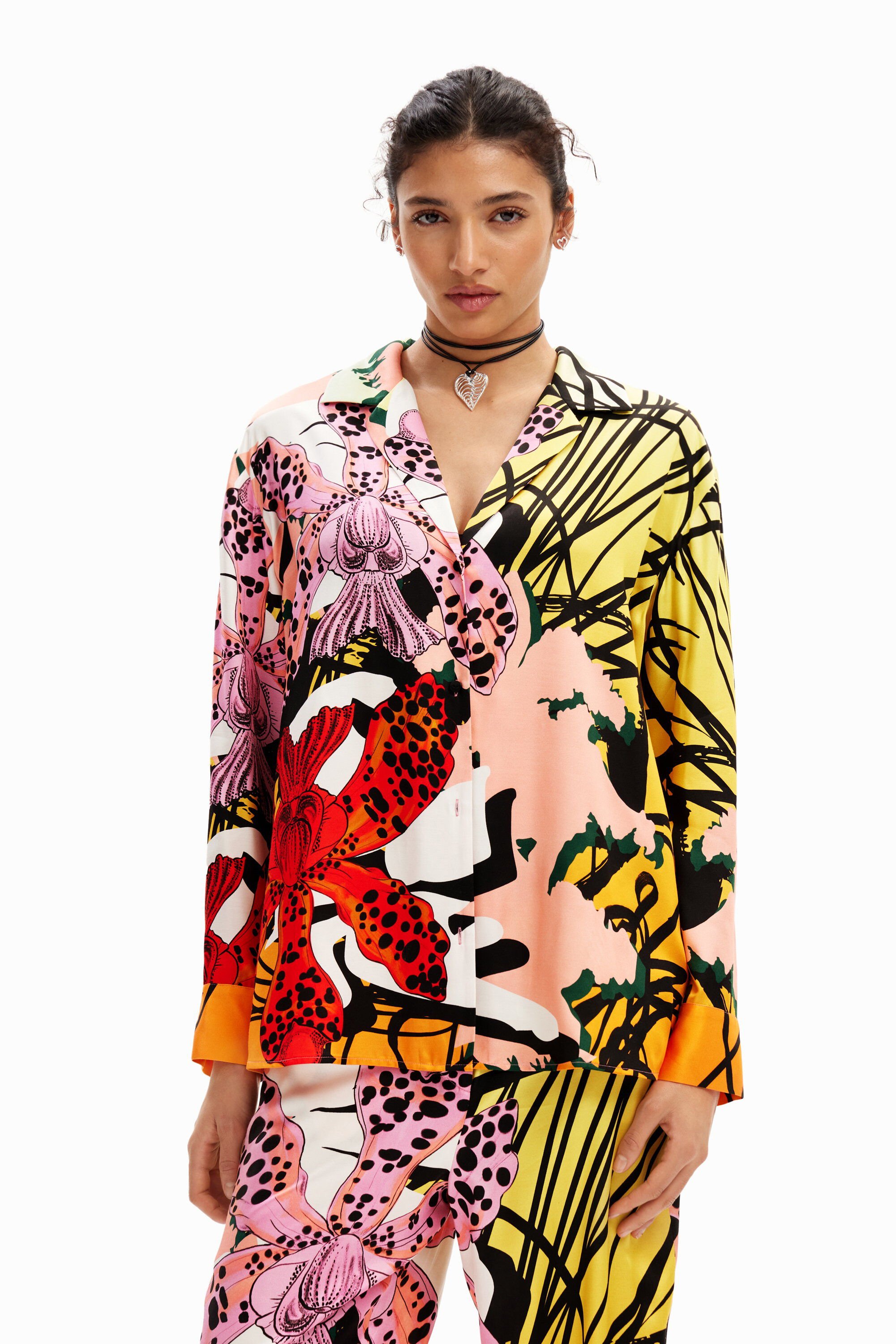 Desigual Shirt orchideeën M. Christian Lacroix - MATERIAL FINISHES
