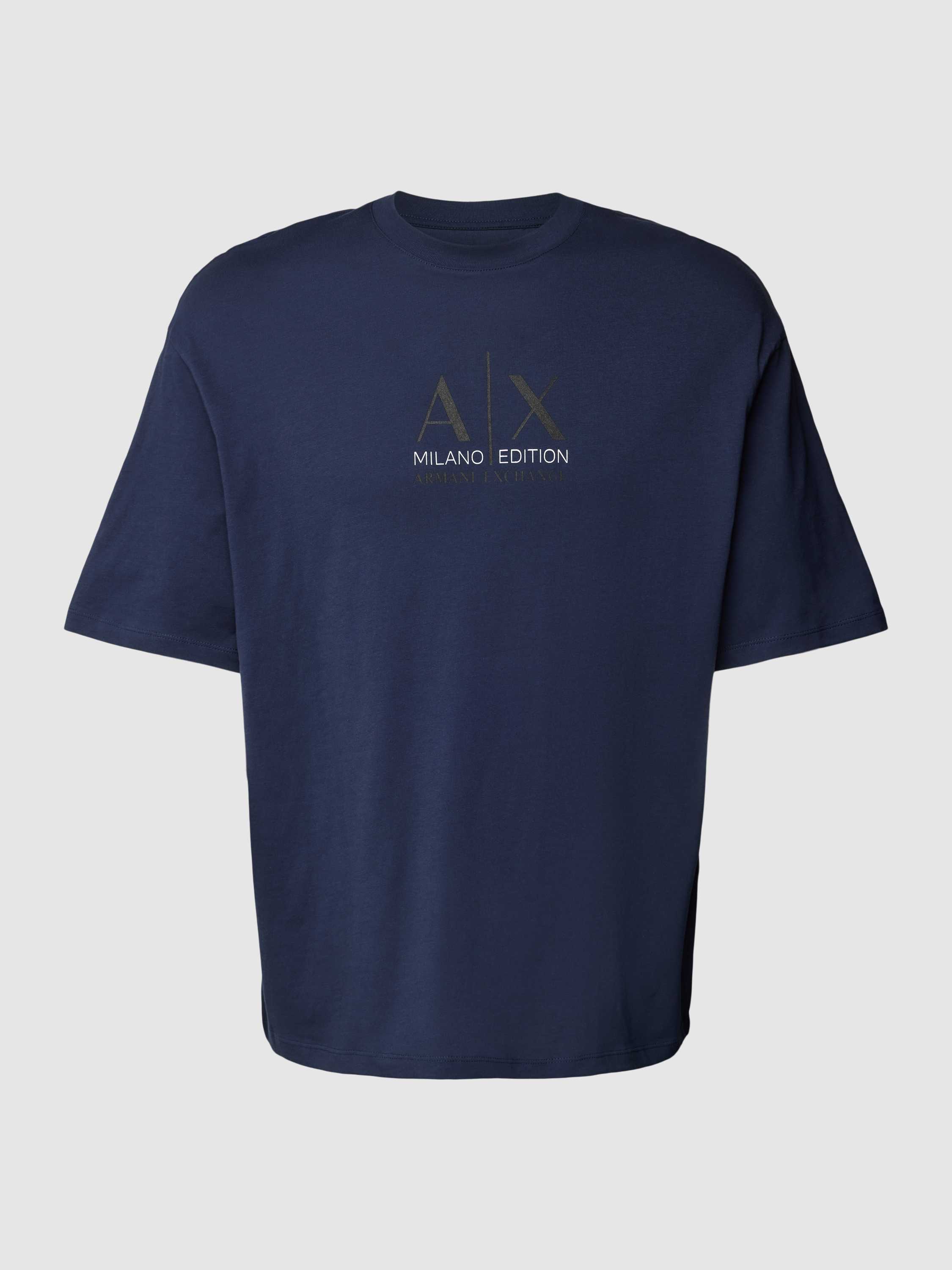 Armani Exchange Comfort fit T-shirt met labelprint
