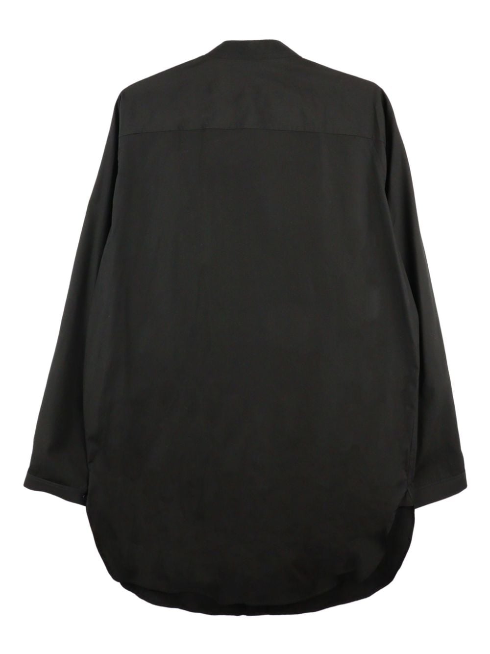 Yohji Yamamoto Katoenen overhemd met gestrikte hals - Zwart