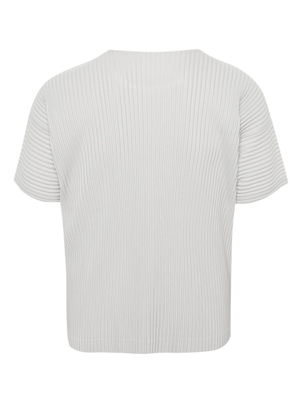 Homme Plissé Issey Miyake Basic plissé round-neck T-shirt - Grijs