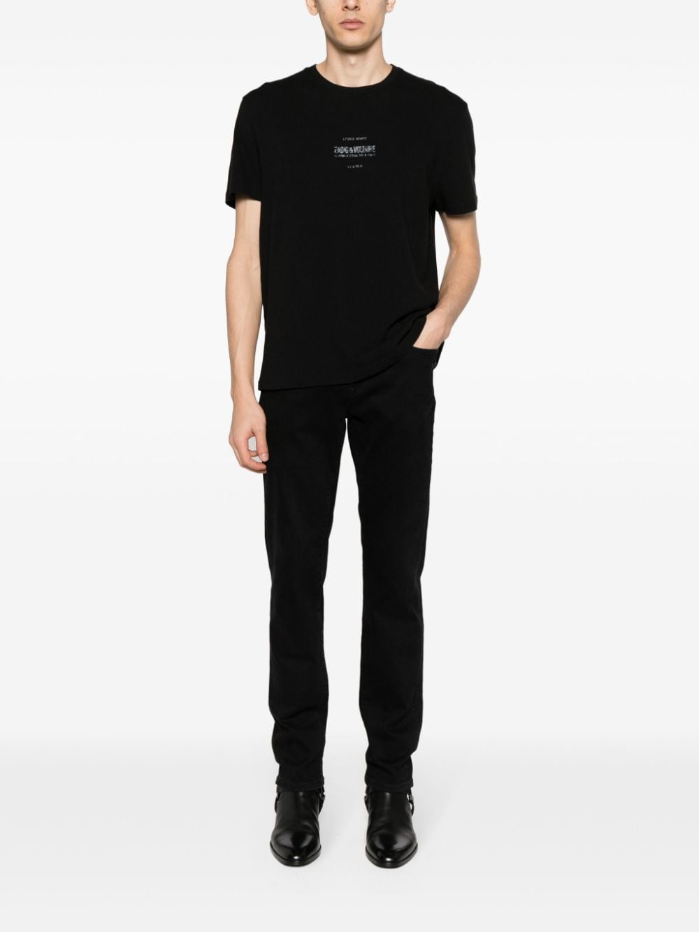 Zadig&Voltaire Jetty cotton-blend T-shirt - Zwart