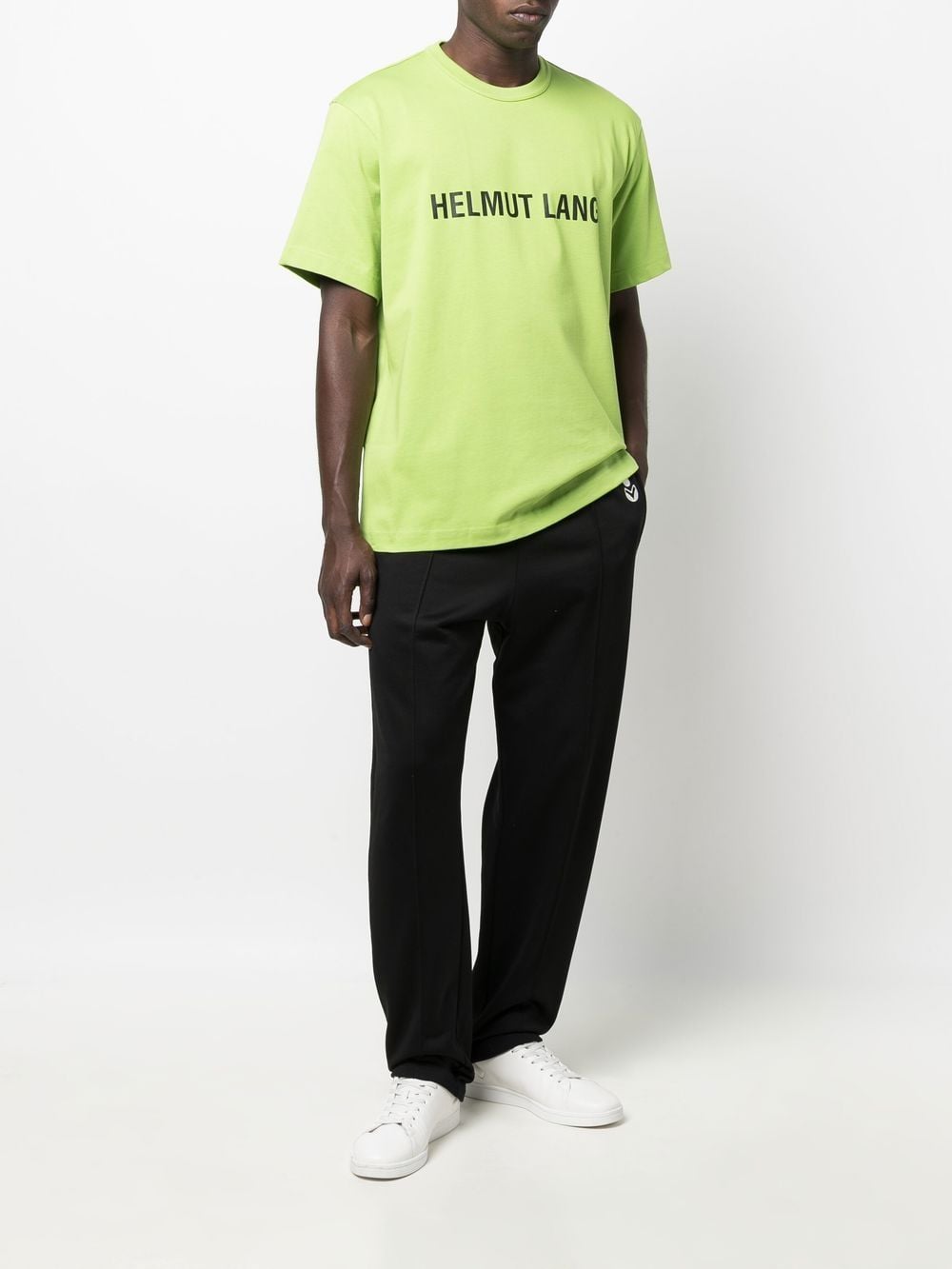 Helmut Lang T-shirt met logoprint - Groen