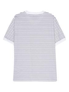 Peserico V-neck striped T-shirt - Wit