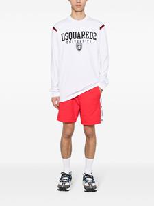 Dsquared2 stripe-detail long-sleeve T-shirt - Wit