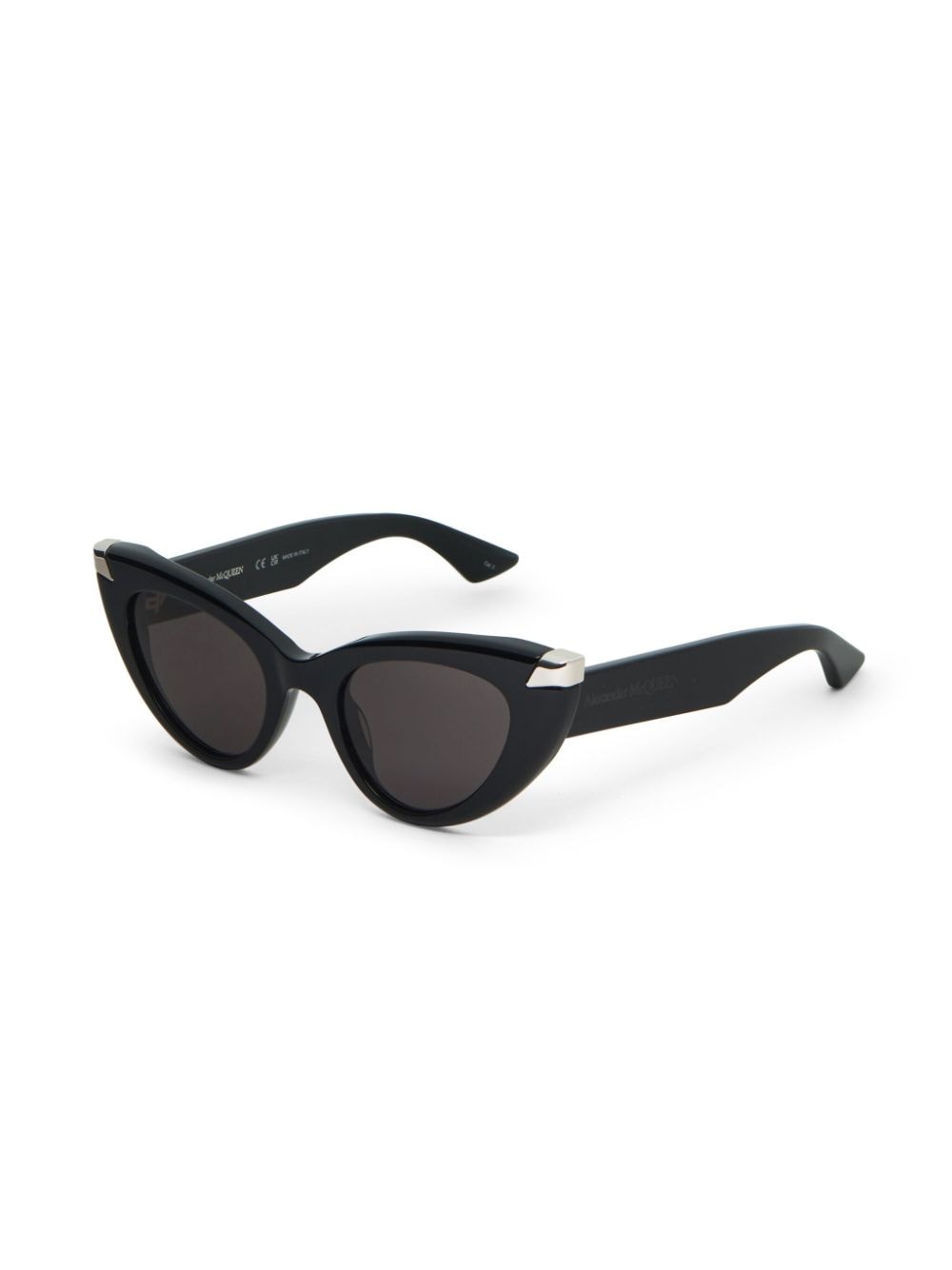 Alexander McQueen Eyewear Punk zonnebril met cat-eye montuur - BLACK-BLACK-SMOKE