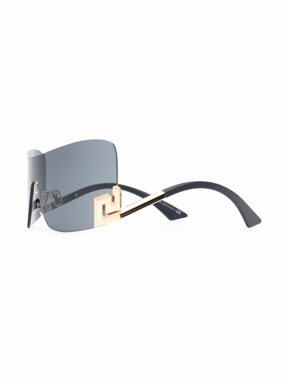 Versace Eyewear Greca zonnebril met schild montuur - Zwart
