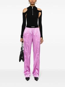 TOM FORD silk satin straight trousers - Paars