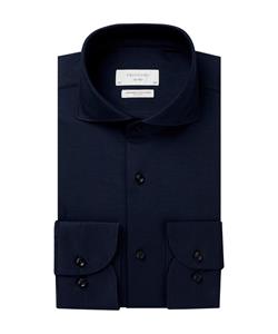 Profuomo Overhemd Japanese Knitted Shirt Navy  