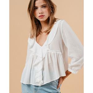 GRACE AND MILA Blouse met volants Memory