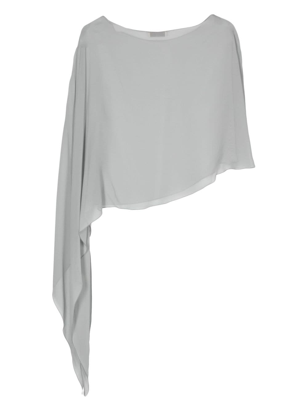 Antonelli asymmetric silk blouse - Grijs