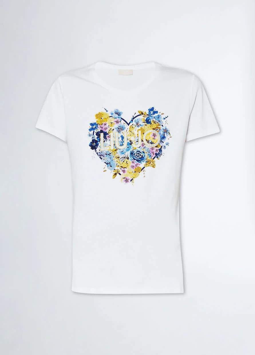 Liu Jo Floral heart t-shirt