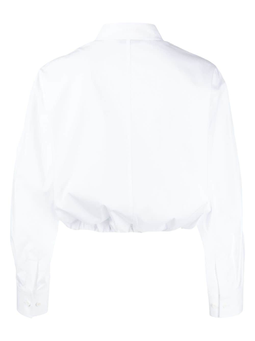 Juun.J Cropped blouse van katoenblend - Wit