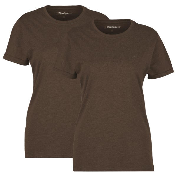 Deerhunter  Women's Basic T-Shirt 2-Pack - T-shirt, bruin