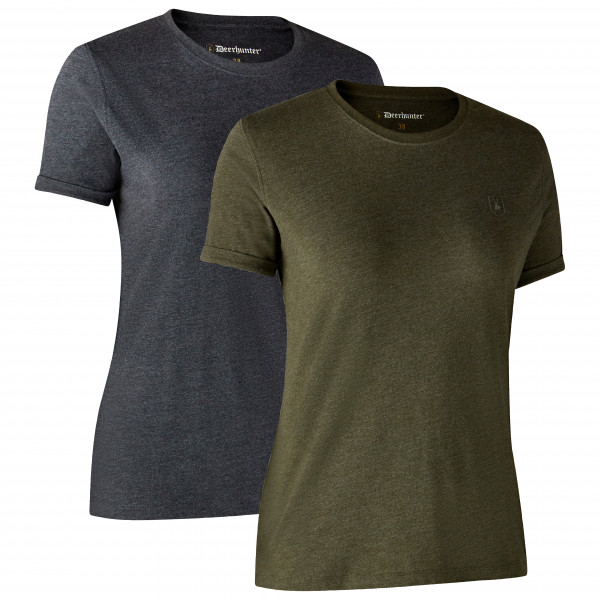 Deerhunter  Women's Basic T-Shirt 2-Pack - T-shirt, olijfgroen