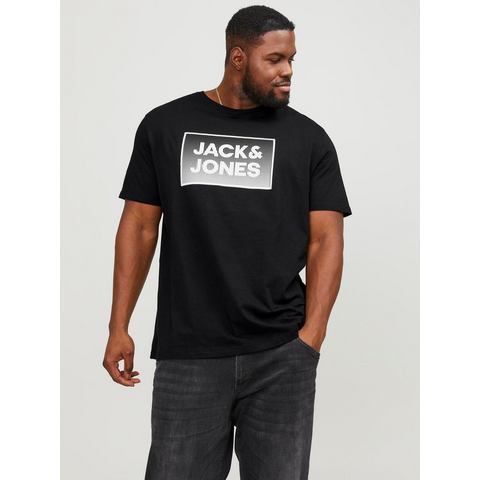Jack & Jones PlusSize Shirt met ronde hals JJSTEEL TEE SS CREW NECK PLS