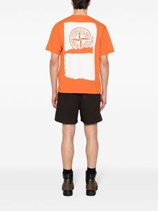 Stone Island T-shirt met logoprint - Oranje