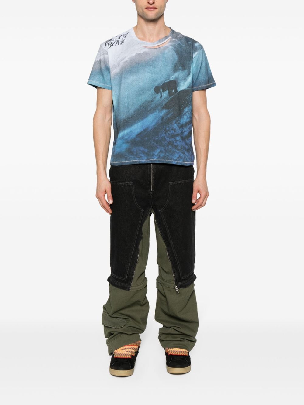 ERL surfer-print T-shirt - Blauw