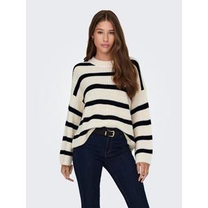 JDY Gebreide trui JUSTY L/S STRIPE PULLOVER KNT NOOS