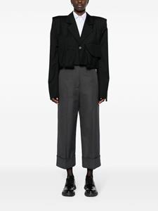 Thom Browne high-waisted canvas trousers - Grijs
