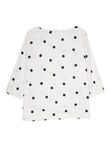 Marina Rinaldi polka-dot blouse - Wit