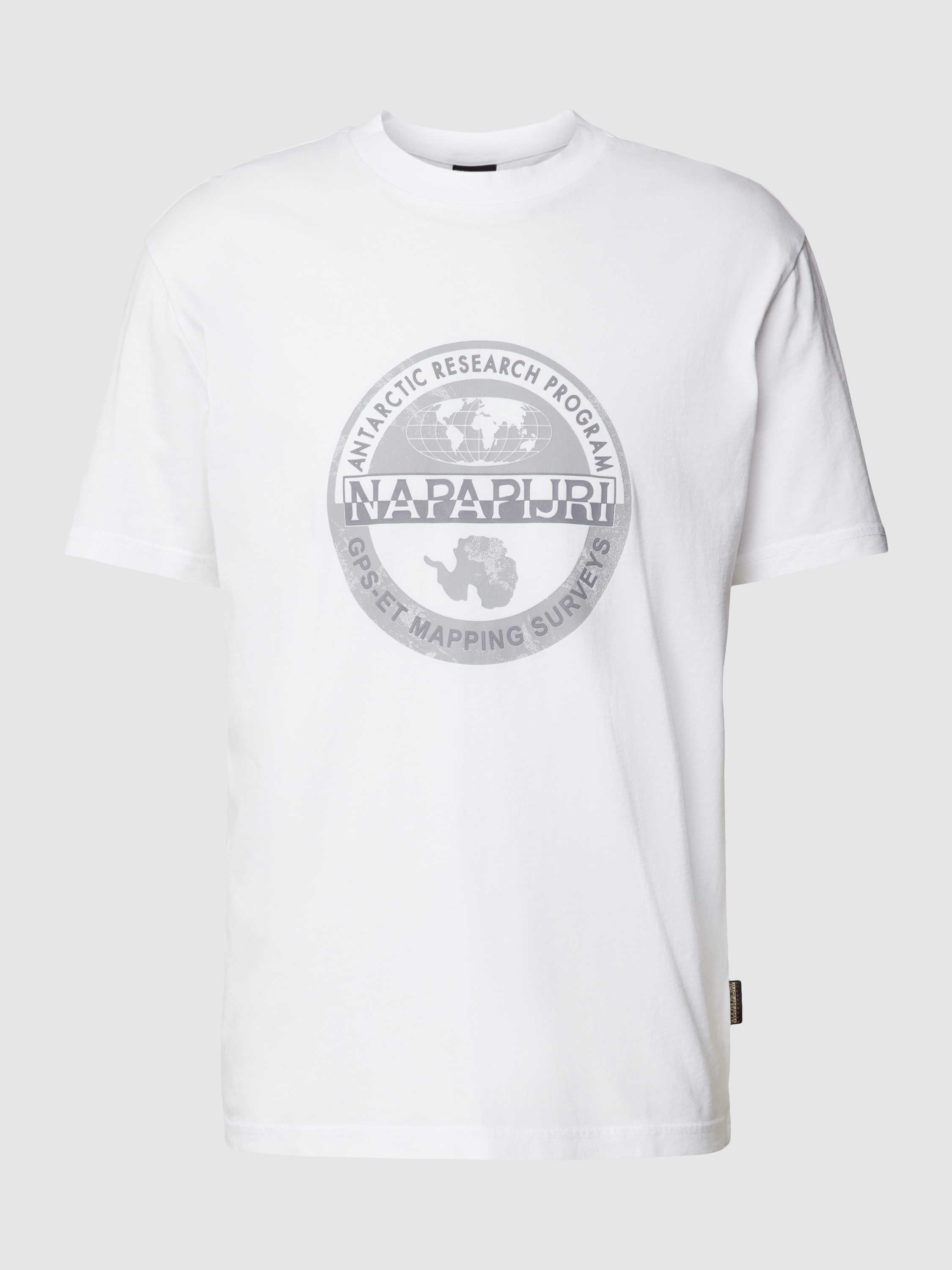 Napapijri T-shirt met labelprint, model 'BOLLO'