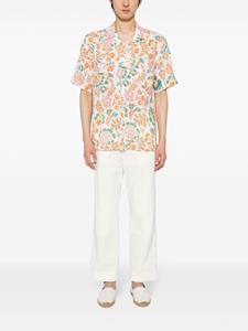 120% Lino floral-print linen shirt - Beige