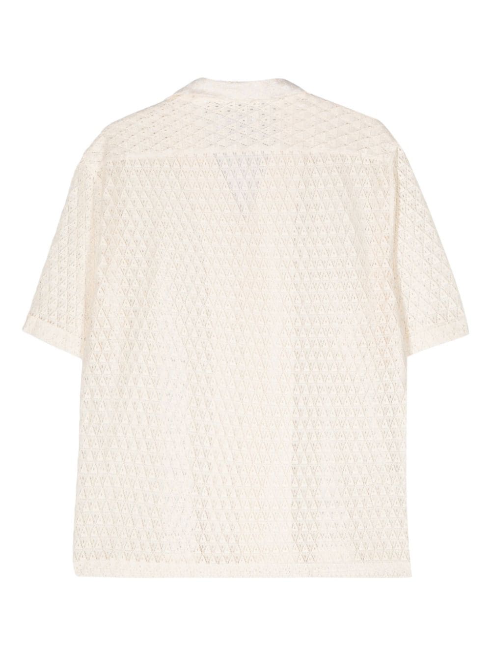 Lardini macramé-detail shirt - Beige