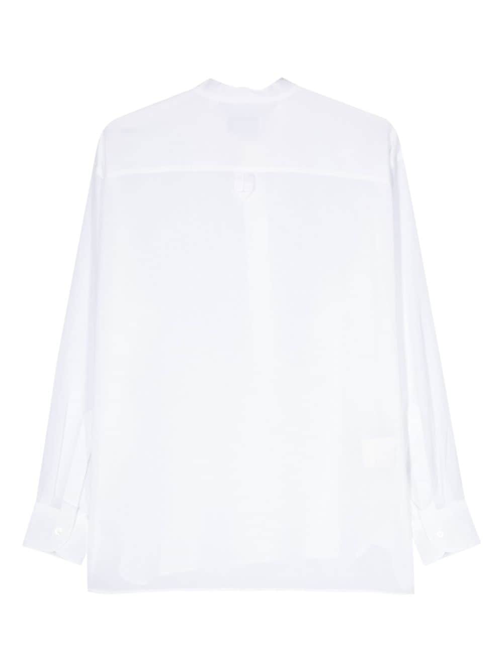 Lardini semi-sheer cotton shirt - Wit