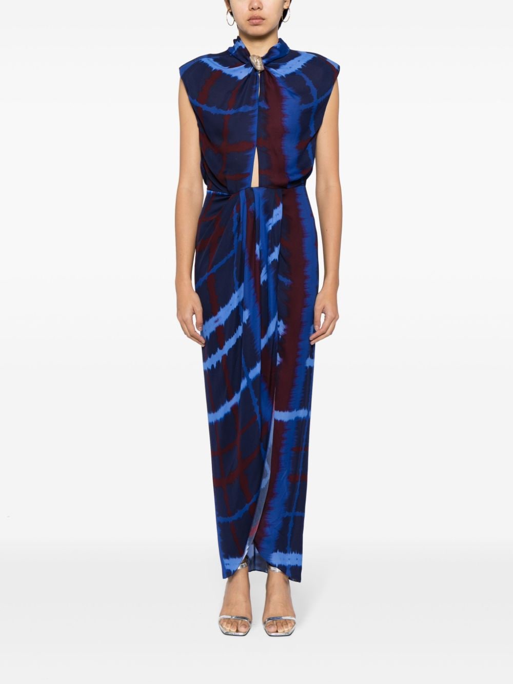Johanna Ortiz Inspiring Vistas silk maxi dress - Blauw