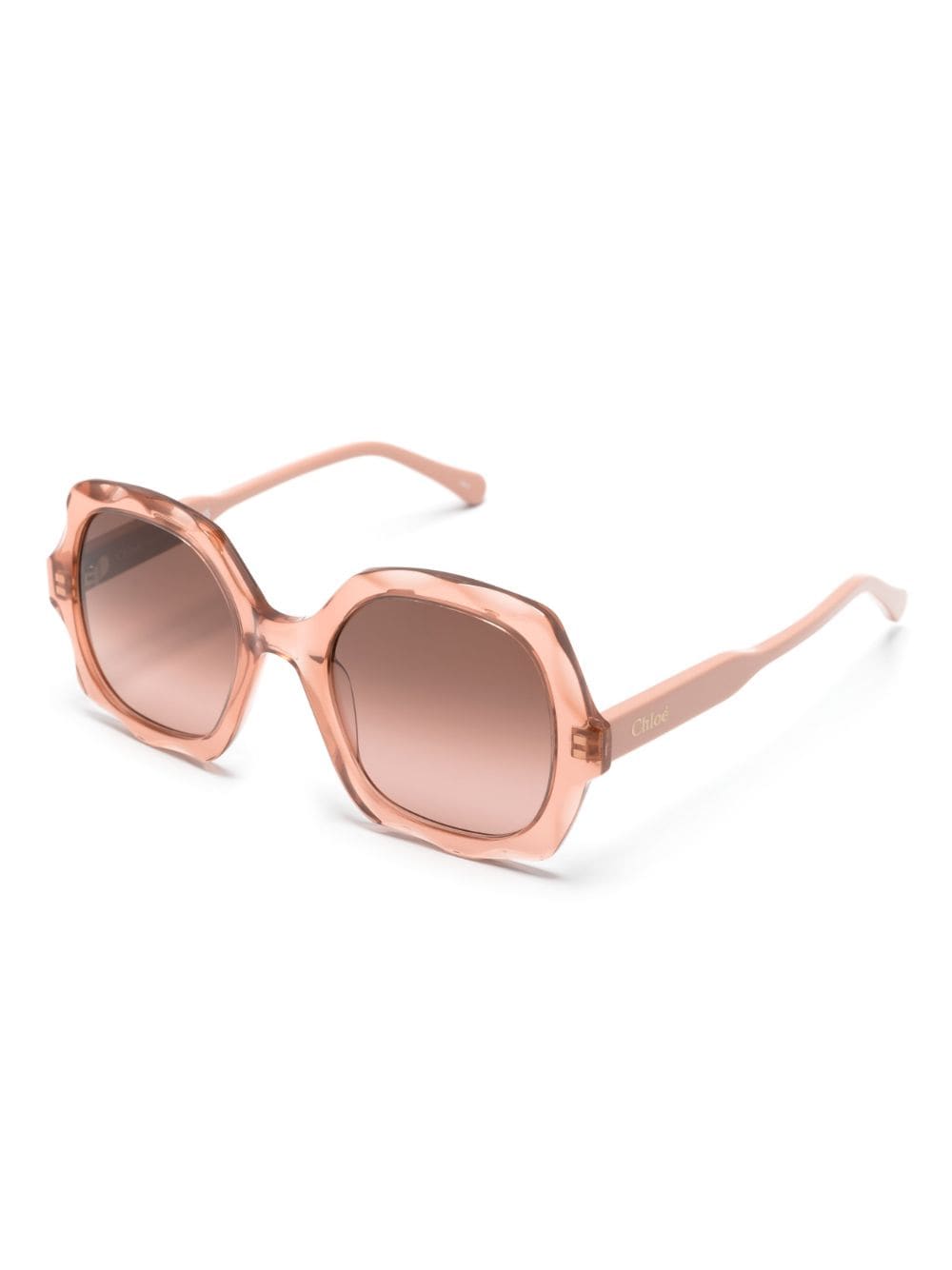 Chloé Eyewear Scallop round-frame sunglasses - Roze