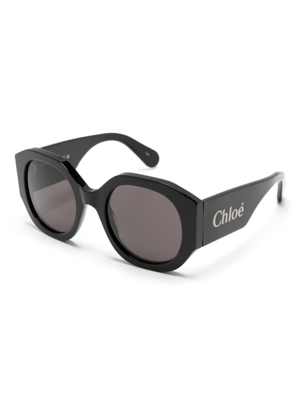 Chloé Eyewear oversized round-frame sunglasses - Zwart
