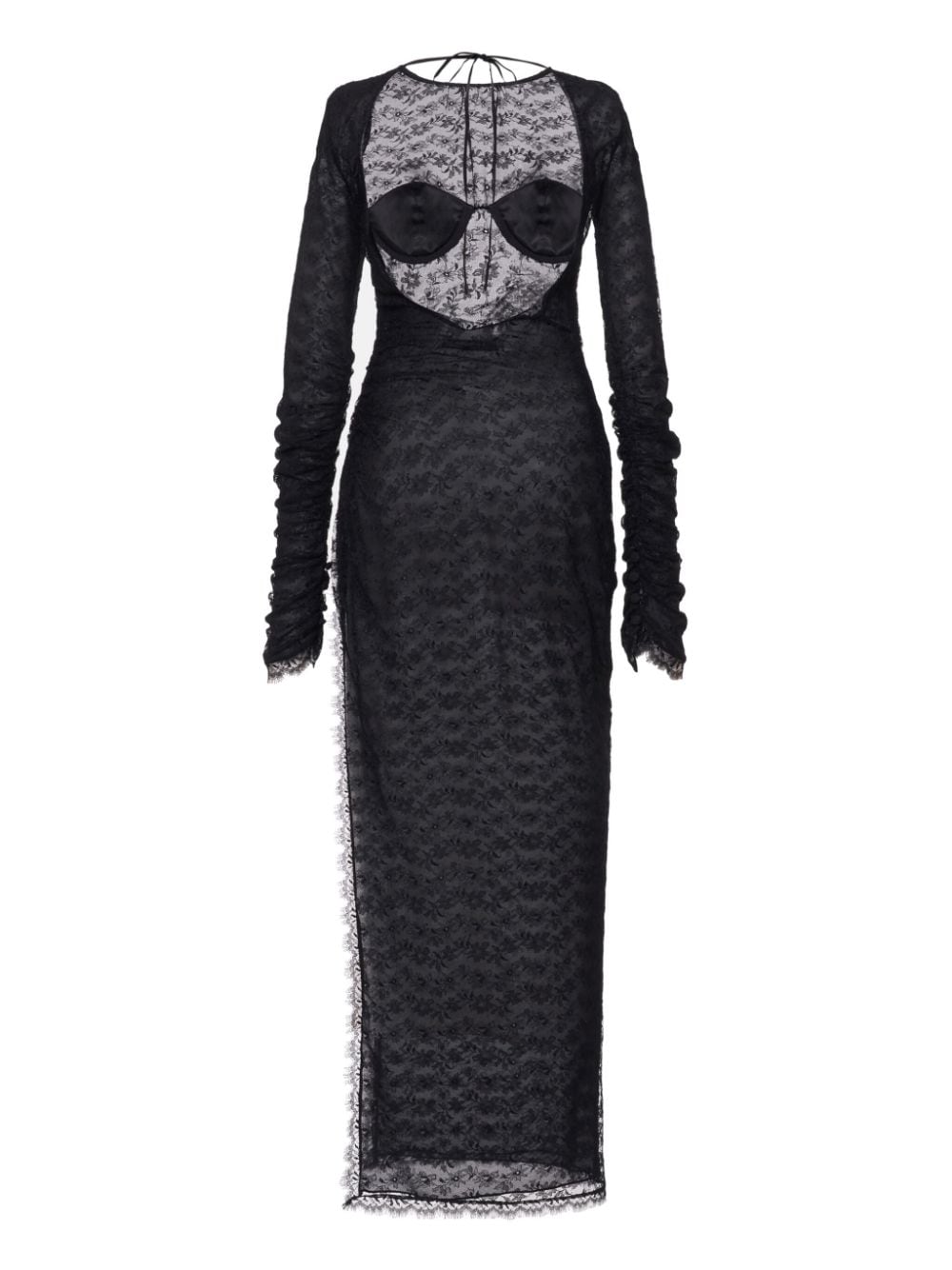Alessandra Rich Zijden jurk met open rug - Zwart