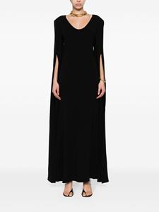 Roland Mouret Maxi-jurk met gespleten mouwen - Zwart