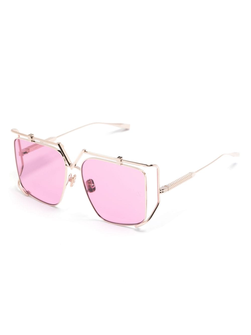 Valentino Eyewear V-Light oversize-frame sunglasses - Roze