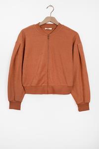 Sissy-Boy Roest Oranje Sweat Jasje Met Rits