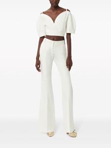 Nina Ricci sweetheart-neck crop top - Wit