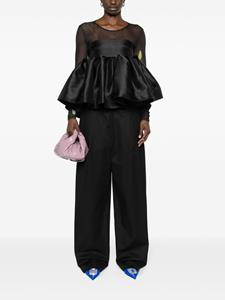 Marques'Almeida strapless peplum blouse - Zwart