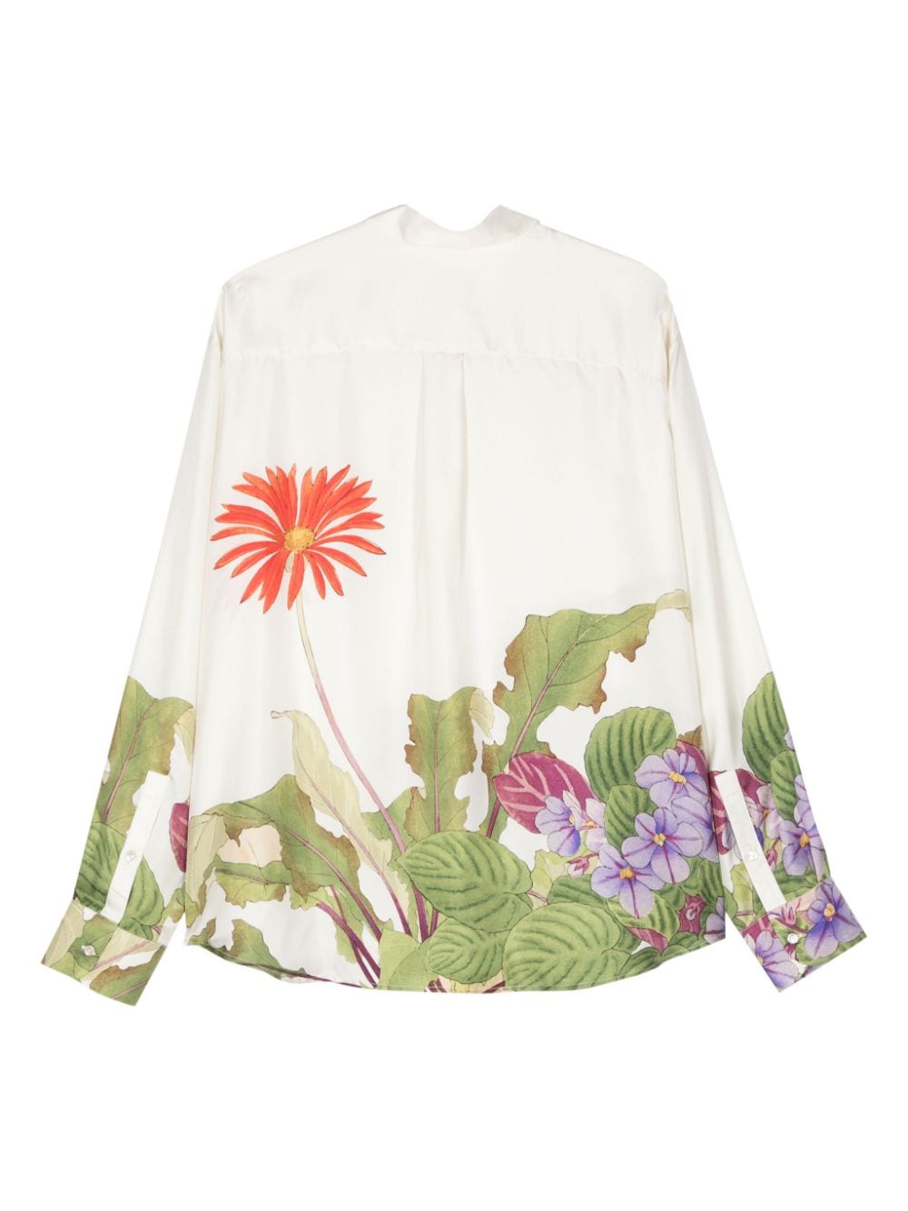 Pierre-Louis Mascia floral-print silk shirt - Beige
