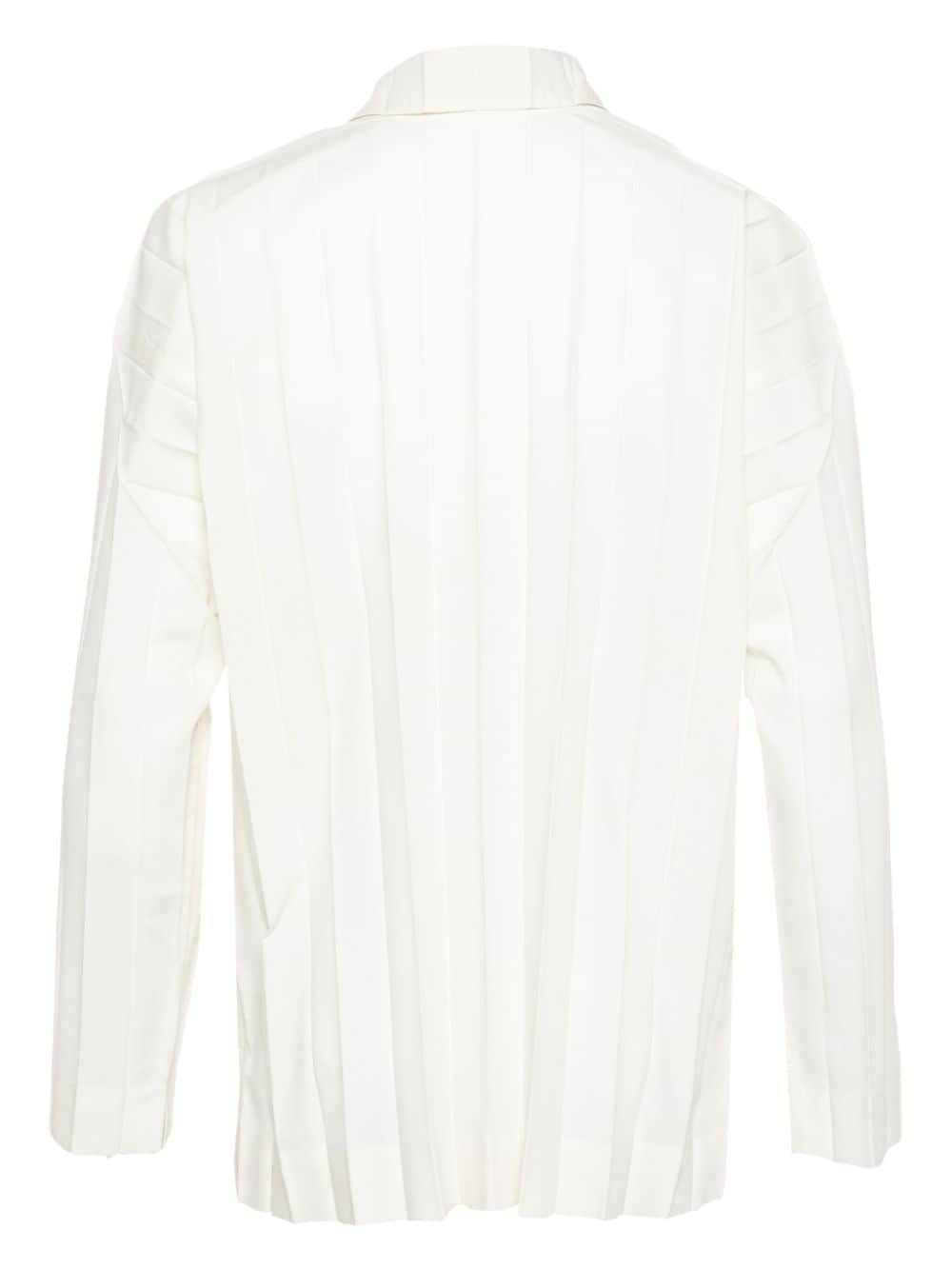 Homme Plissé Issey Miyake Edge pleated classic-collar shirt - Wit