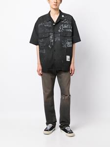 Maison Mihara Yasuhiro Overhemd met print - Zwart