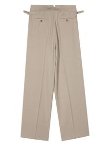 AMI Paris twill straight-leg trousers - Beige