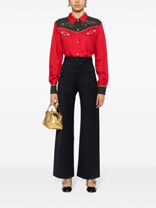 BODE Jumper Western embroidered-star shirt - Rood