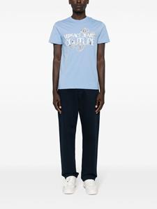 Versace Jeans Couture Katoenen T-shirt met logoprint - Blauw