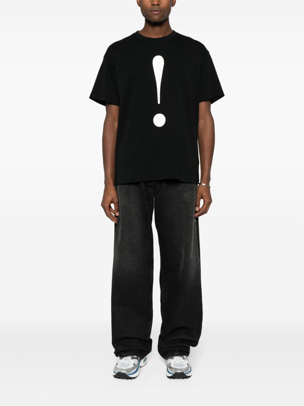 Moschino Katoenen T-shirt met ronde hals - Zwart
