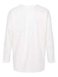 Homme Plissé Issey Miyake Katoenen T-shirt met lange mouwen - Wit