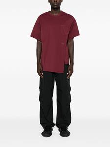 Y-3 logo-rubberised jersey T-shirt - Rood