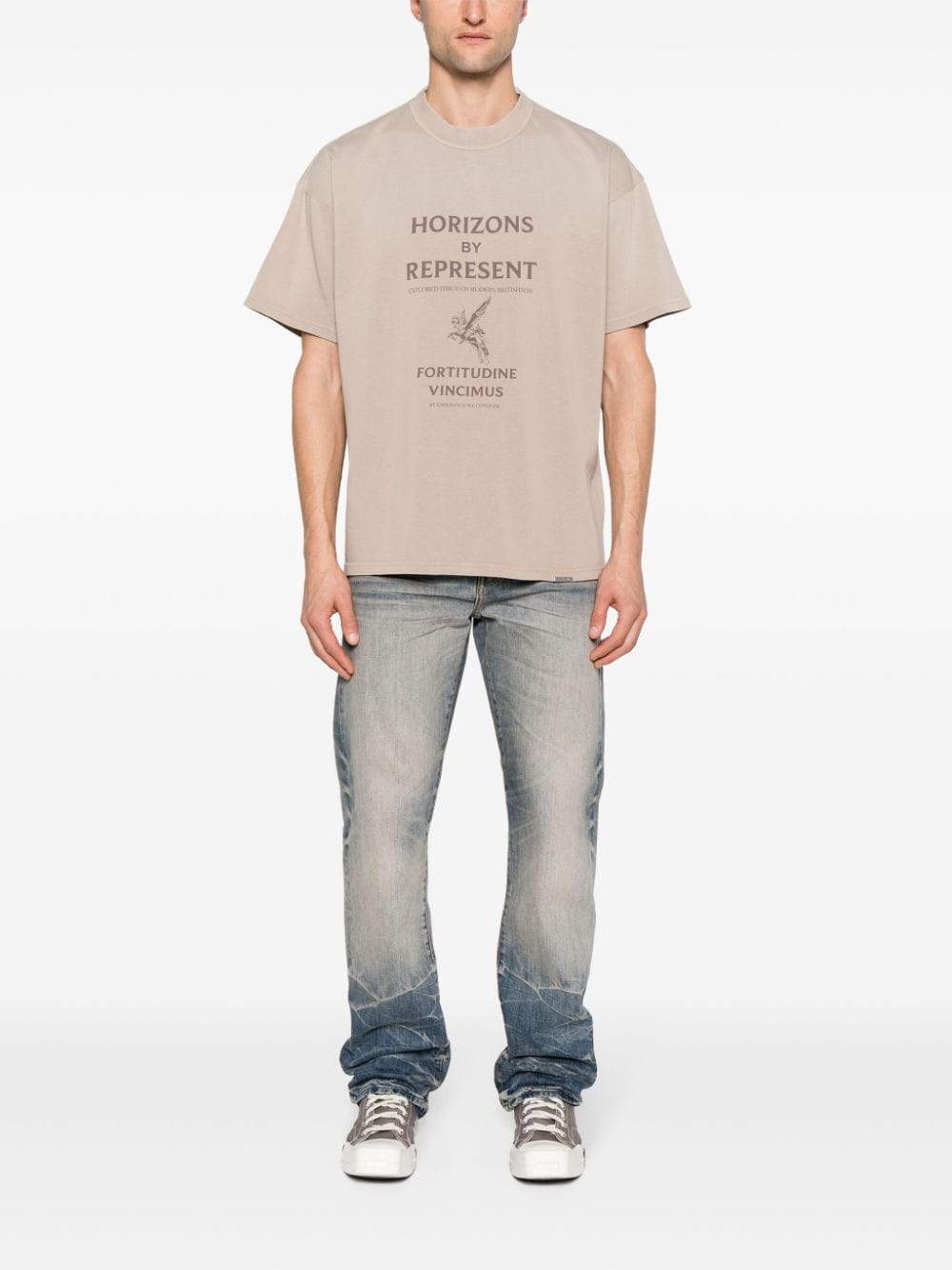 Represent Horizons cotton T-shirt - Beige