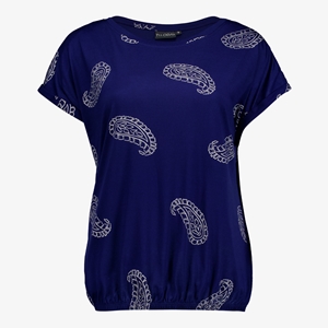 TwoDay dames T-shirt blauw met paisley print