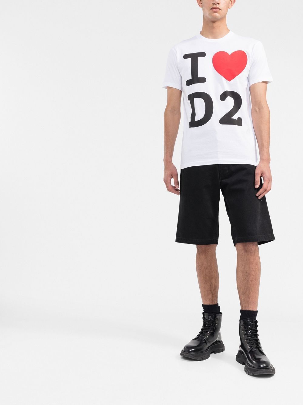 Dsquared2 T-shirt met grafische print - Wit