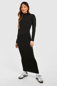 Boohoo Roll Neck Long Sleeve Maxi Dress, Black